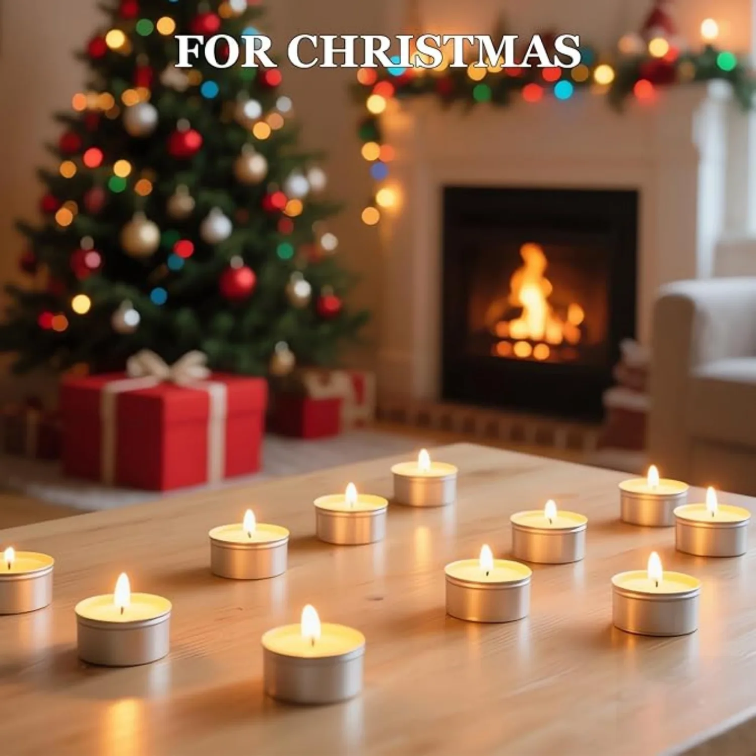 50Pcs Tea Lamp Candles, Multi-Color Smokeless Long-Lasting Candles, Safe Relaxing Choice for Festival Home Decor