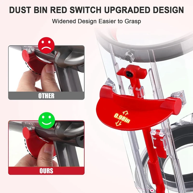 Parti di ricambio per contenitore della polvere per accessori per aspirapolvere Dyson V10 SV12 Secchio per la raccolta della polvere con cacciavite