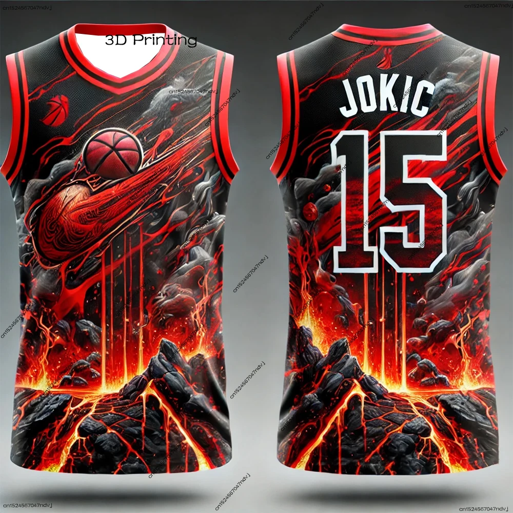 

Chat GPT Design 2025 Newest Basketball Jersey JOKIC No. 15 Basketball Vest Casual sports top for kids and adults