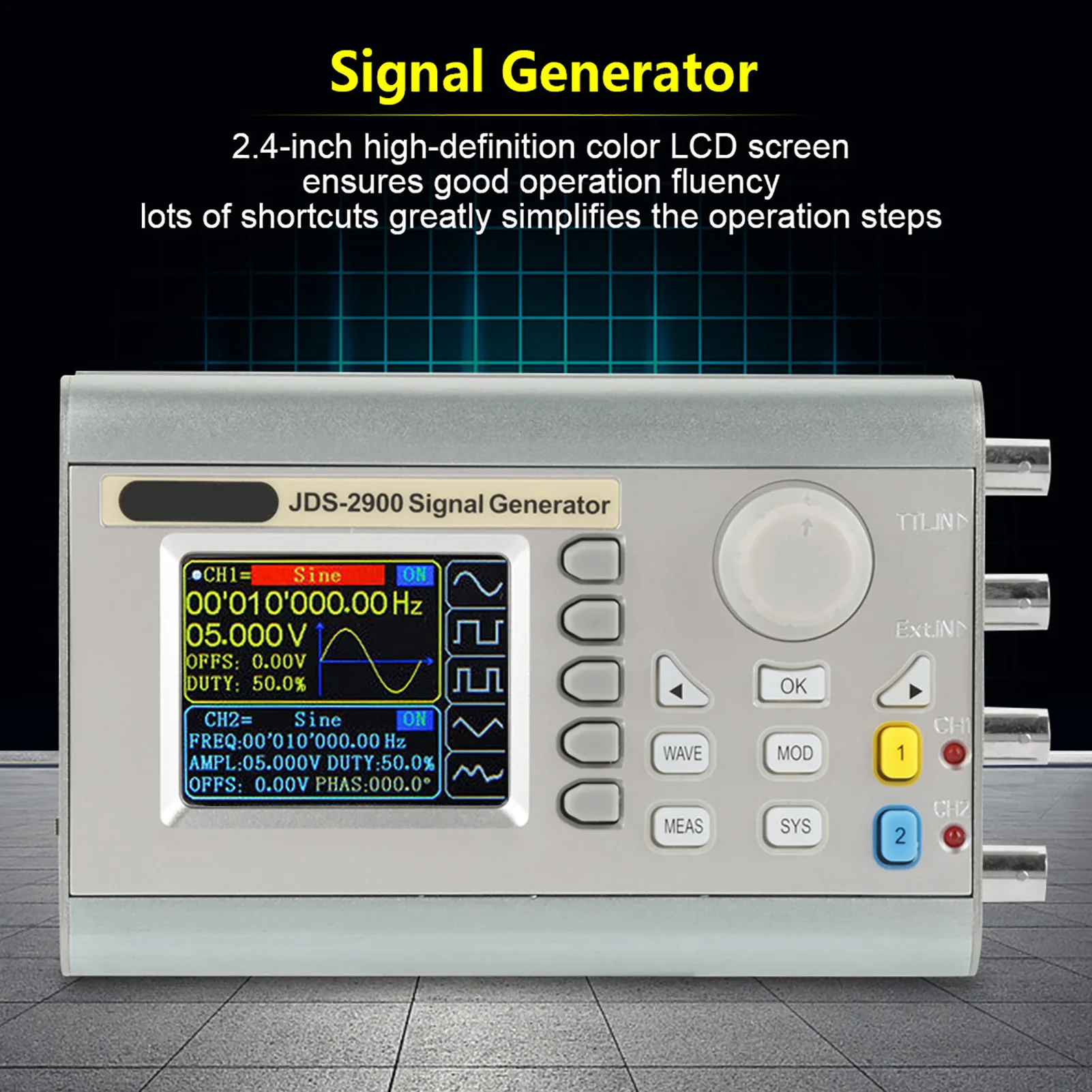 JDS2900 DDS Signalgenerator Zähler Digitale Steuerung Sinusfrequenz Zweikanaliger digitaler Signalquelle Signalgenerator Zähler