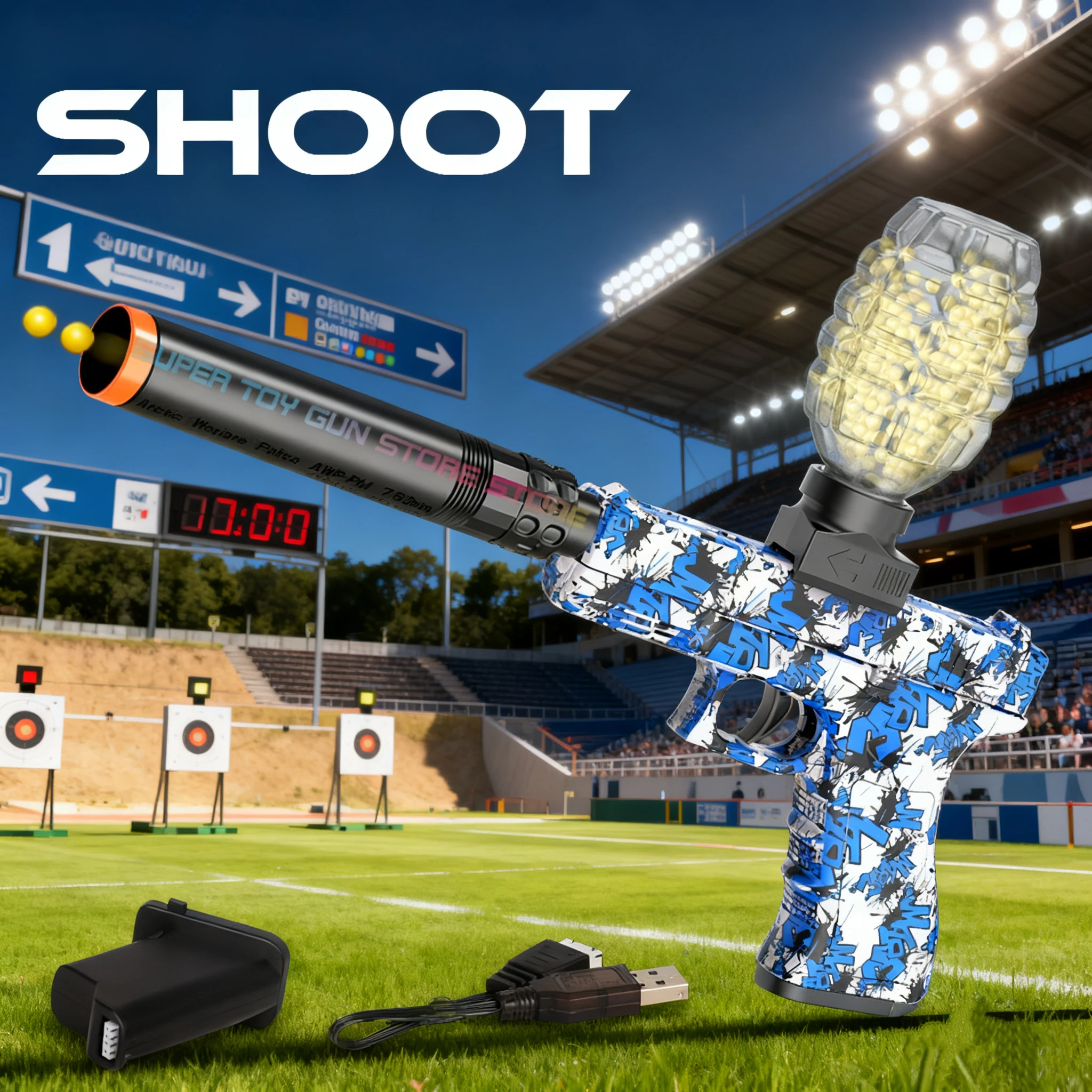 2026.Toy gun G18, elektrisch speelgoedpistool voor buiten, sportschieten, zachte kogelschieten, zomerwaterpolo, speelgoedinteractie