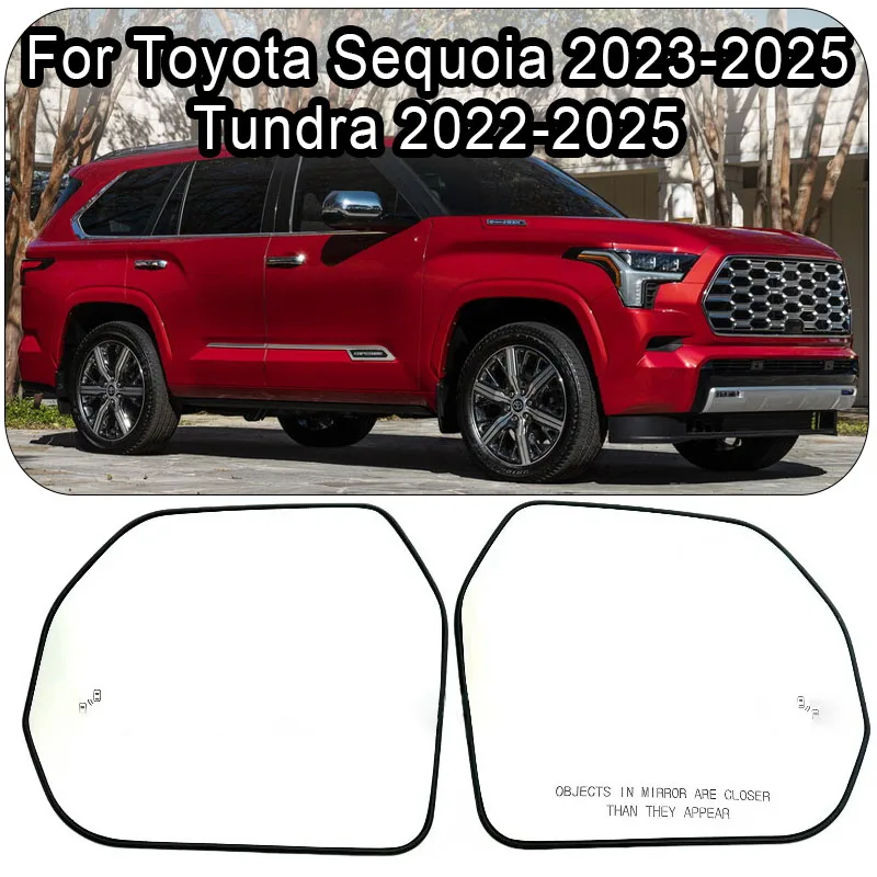 

For Toyota Sequoia 2023-2025 Tundra 2022-2025 Rearview Mirror Heating Glass 87902-0C020 / 87907-0C101