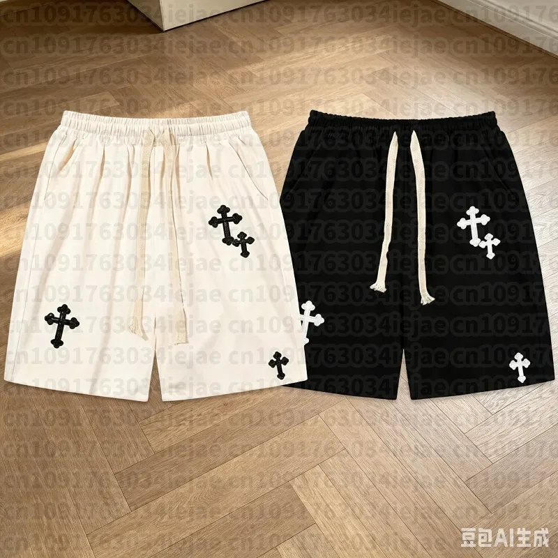 American Hip-hop Japanese Sports Five-point Pants Men's Trendy Brand Street Loose Wide-leg Casual Drawstring Shorts