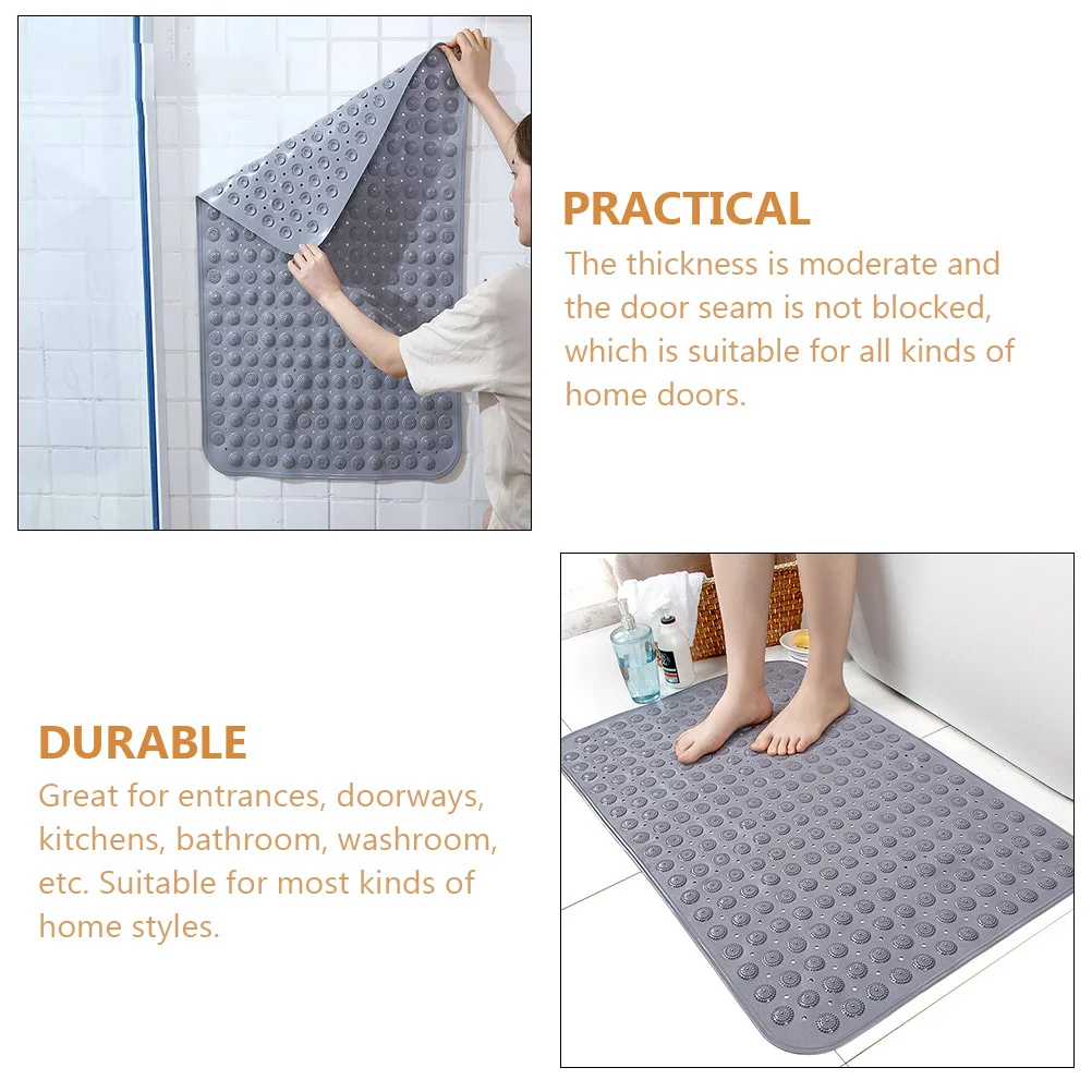 

Anti-Skid Floor Mat Pure Color Door Entrance Ground Pad For Bathroom Kitchen Washroom Non-Slipping Mat Durable Home Use