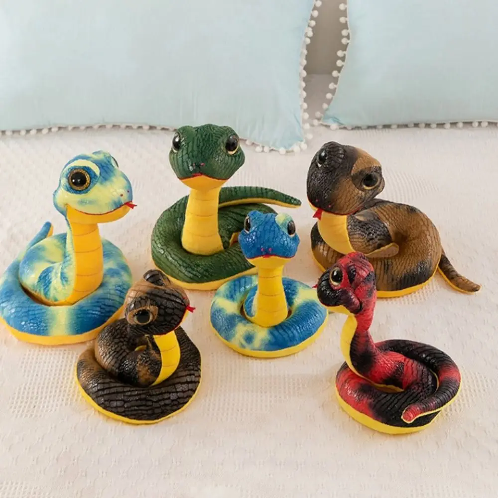 Happy New Year Snake Year Plush Toy Chinese Style Good Luck Big Eyes Snake Plush Toy 23/28cm Zodiac Mascot