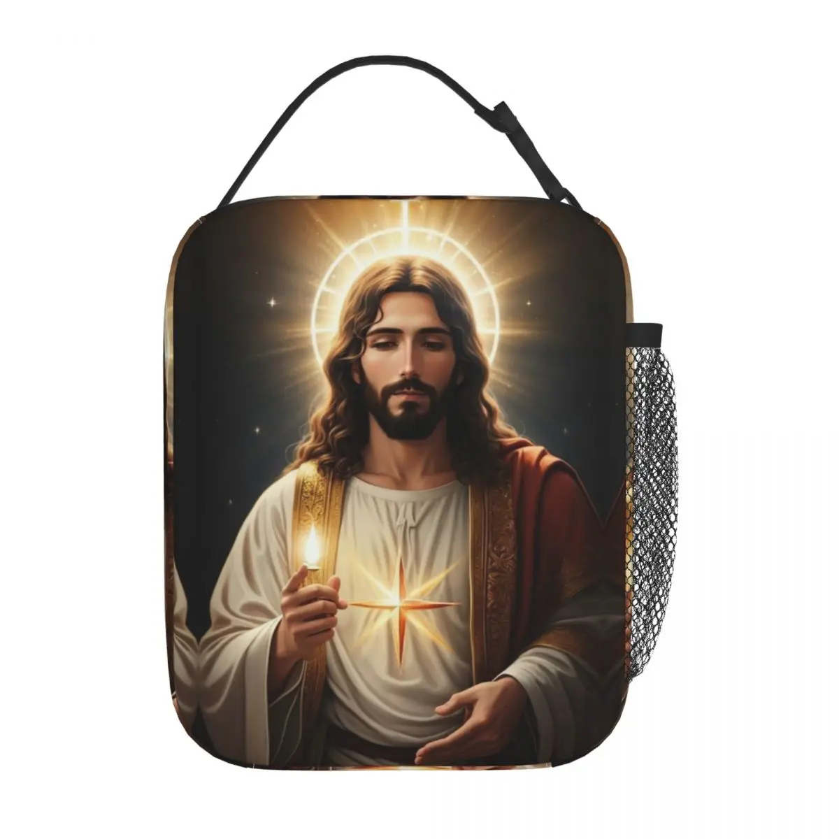 Boîtes à lunch avec croix catholique, Jésus-Christ, Faith Merch, Religieux, Christianisme, Saint Lunch Food Box, Refroidisseur thermique, Bento Box, Nouveau