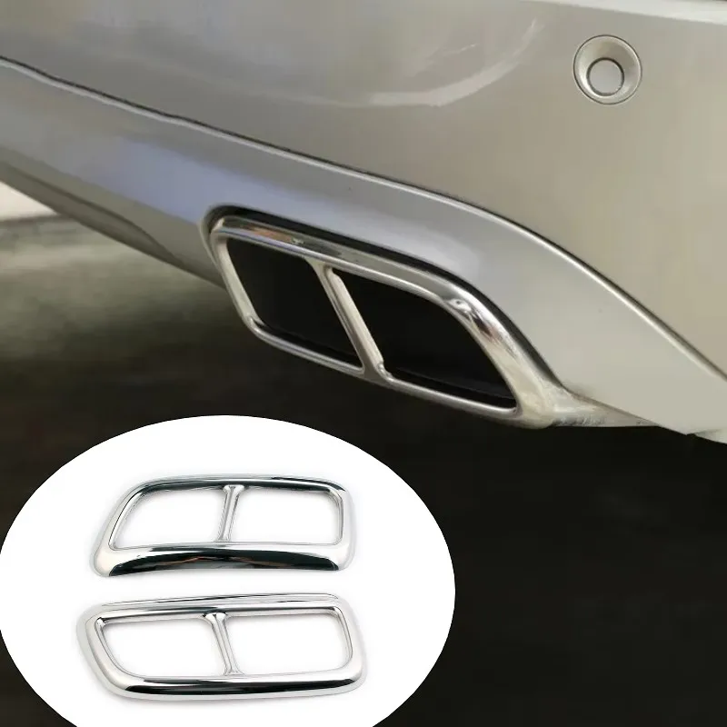 

Stainless Steel Car Tail Throat Exhaust Pipe Frame Decoration Trim For Volvo XC90 2015-2019 Exterior Accessories Styling Sticker