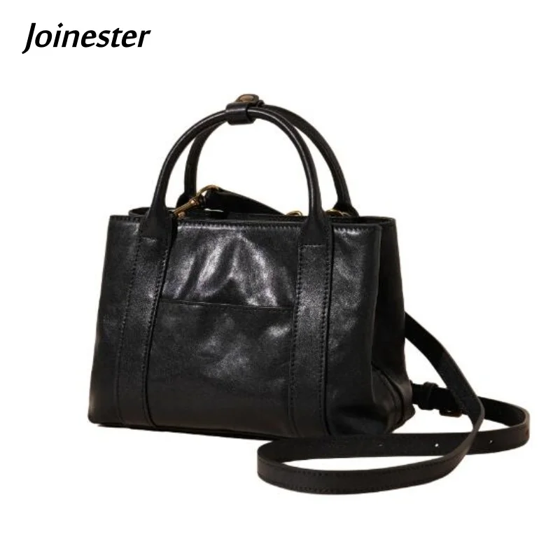 

Full Grain Leather Handbag for Ladies Vintage Versatile Casual Shoulder Bag Genuine Leather Daily Commuting Bags