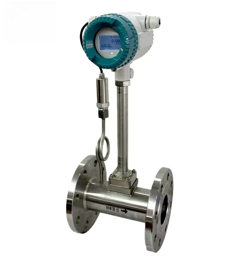 DN100mm Low-Flow Lug Vortex Flowmeter for Air Vapor System Measurement 4-20mA RS485