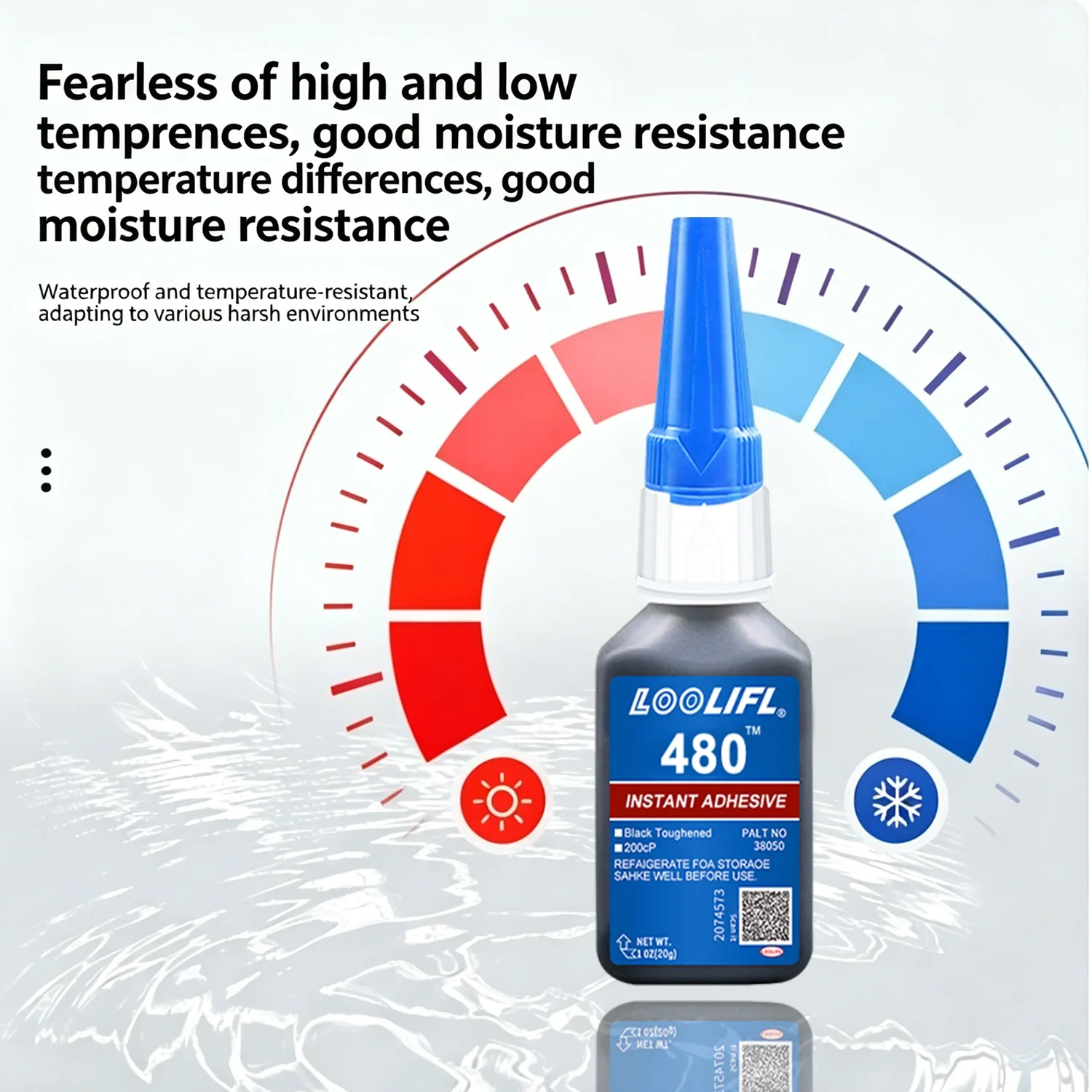 LOOLIFL480 20g Cyanoacrylate Adhesive High Temp Resistant Impact Resistant Bond Plastic Metal Rubber For Auto Body Bumper Repai view 3
