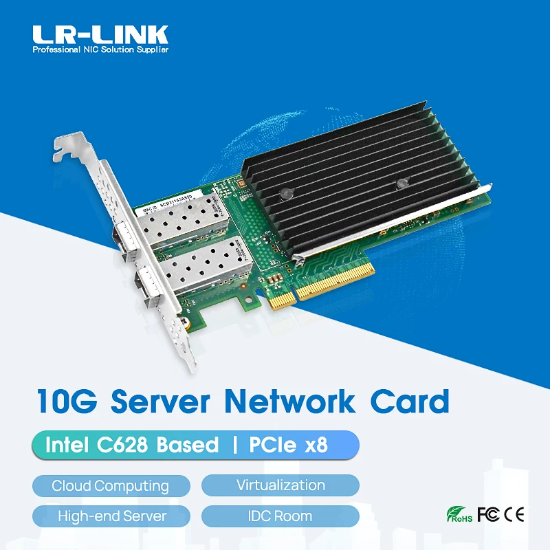 

LR-LINK 1010PF-2SFP+ PCIe x8 Dual-port 10Gb Network Card SFP+ Ethernet Network Adapter Based on Intel Chip