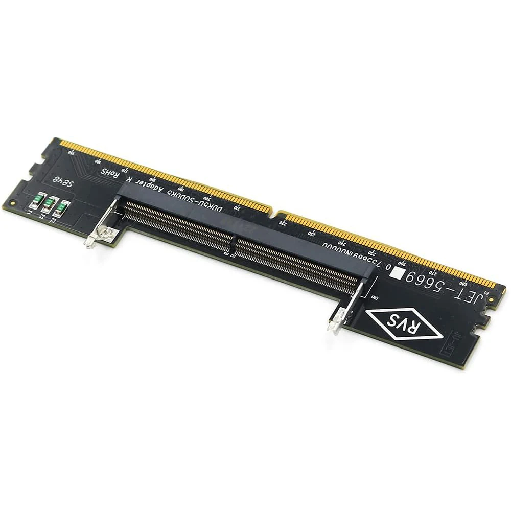 

JavicTech DDR5 notebook memory to desktop test adapter card 5th generation UDIMM to SODIMM adapter boardTester New