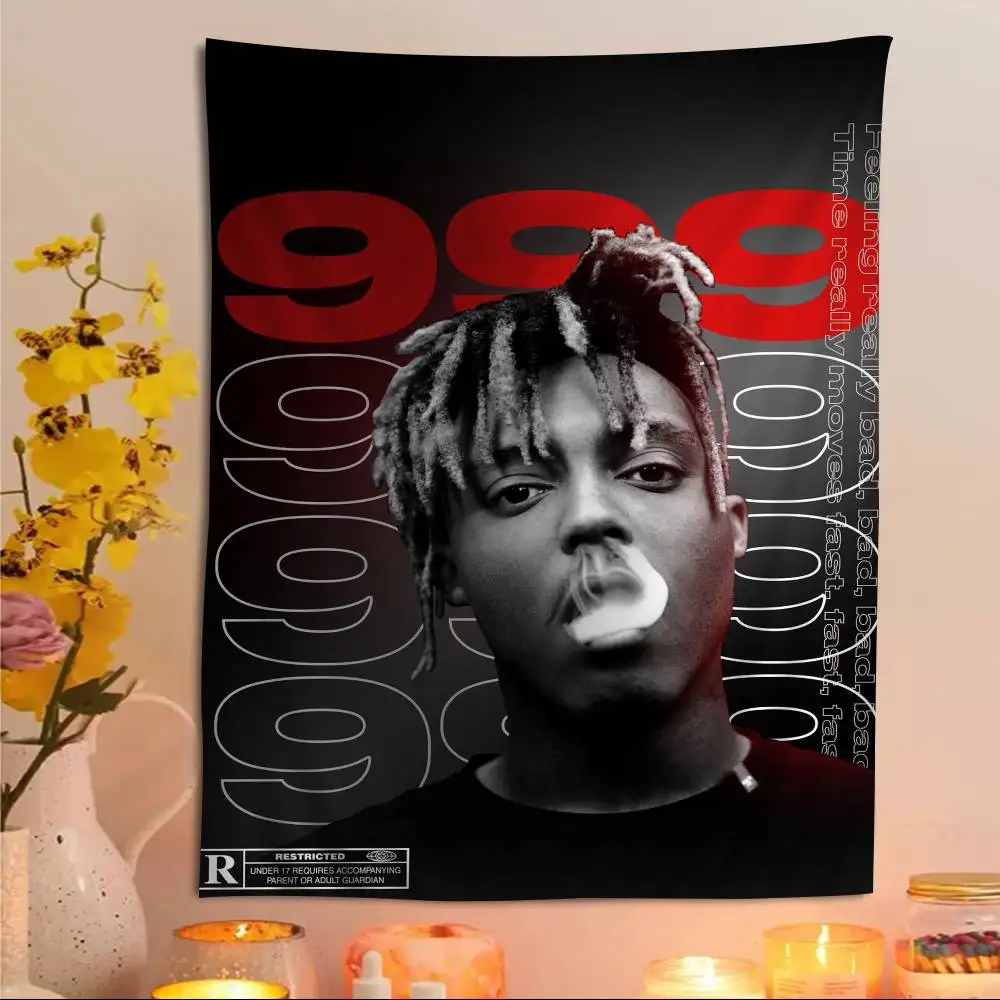 Popular singer J-juice W-wrld Cartoon Tapestry Art Science Fiction Room Home Decor Wall Hanging Sheets