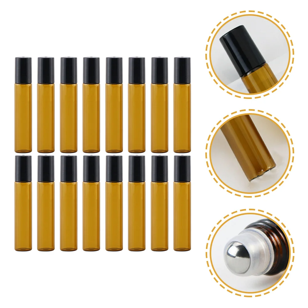 20 Buah Botol Rol Minyak Esensial Botol Rol Ukuran Perjalanan Ringkas Dapat Diisi Ulang Kaca Anti Bocor untuk Minyak Parfum