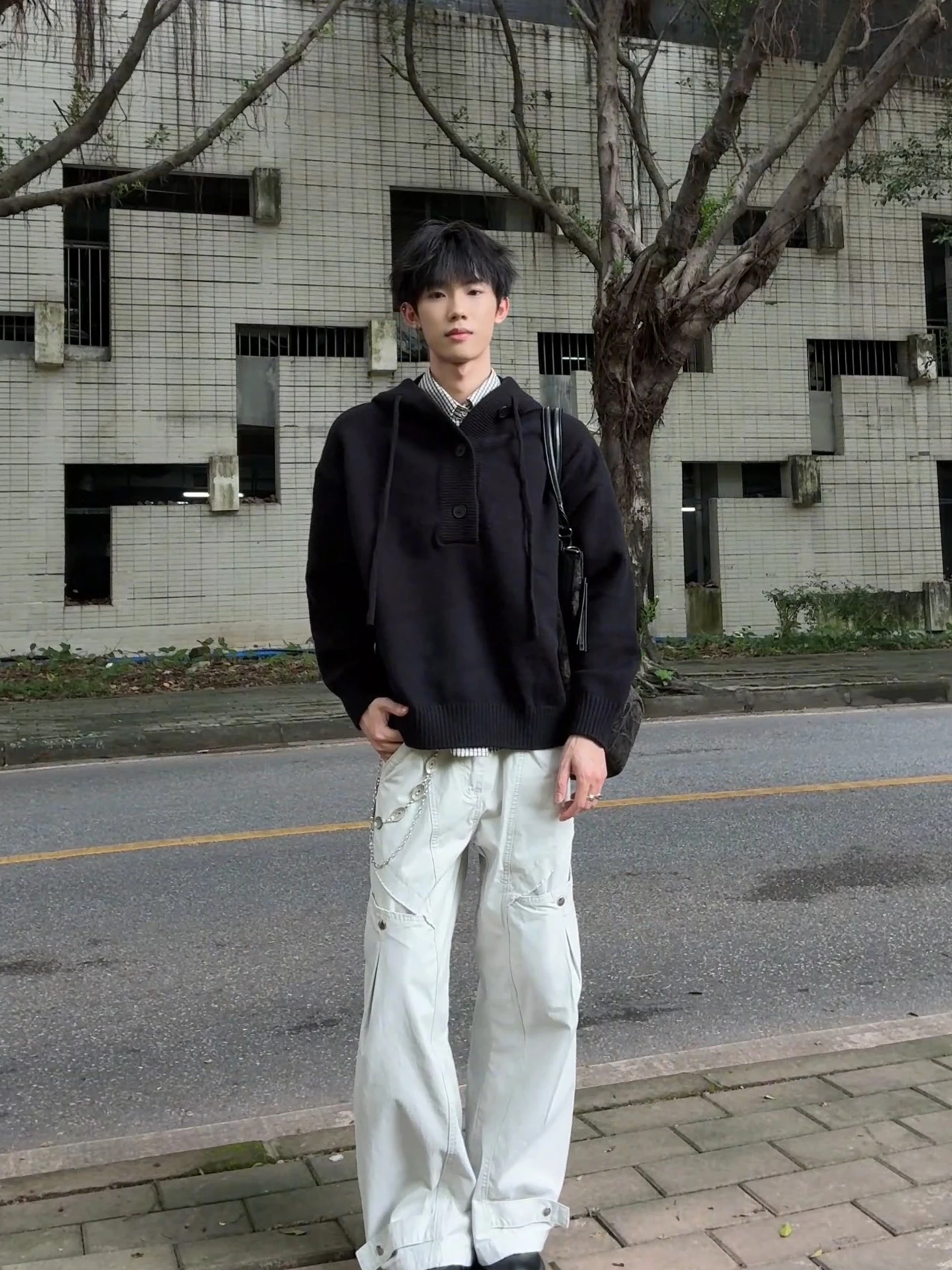 

Мужской свободный вязаный кардиган с капюшоном, осенний повседневный свитер, утепленная верхняя одежда для пар, комфортный полиэстер