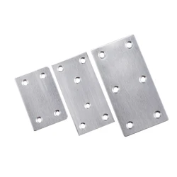 4Pcs Stainless Steel Corner Code Connector Board Plane Connection Code Flat Plate Table Chair Flat Angle Code Word Fixed Piece