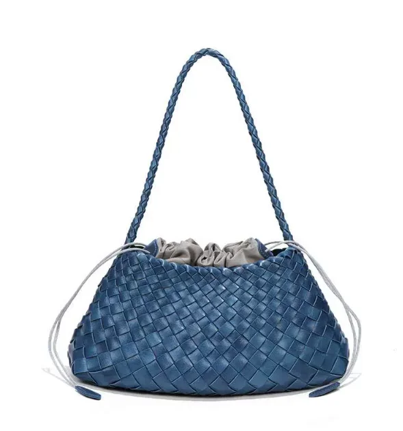 

Новинка 2025, тканая вручную сумка на плечо, простая и повседневная женская сумка подмышками, модная растущая мягкая сумка из искусственной кожи Y2k