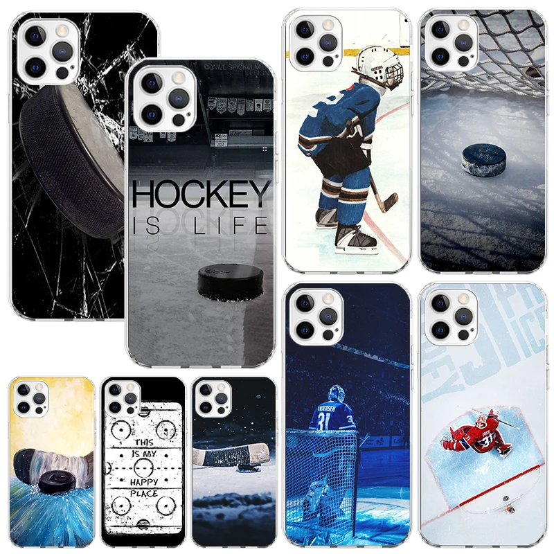 Ice Hockey Rink Sport Phone Case For Iphone 17 Air 16 15 Plus 16E 14 Pro Max 13 Mini 12 11 7 8 SE Fundas Soft Back Cover 17 Air