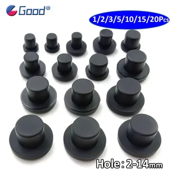 2mm-14mm siyah katı silikon fişler gıda sınıfı kauçuk stoper delik fiş toz sızdırmazlık tapalar