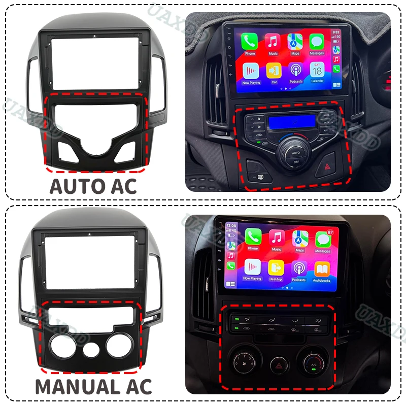 For HYUNDAI 2009 I-30 9INCH Car Radio Android Stereo audio screen multimedia video player navigation cables Harness frame