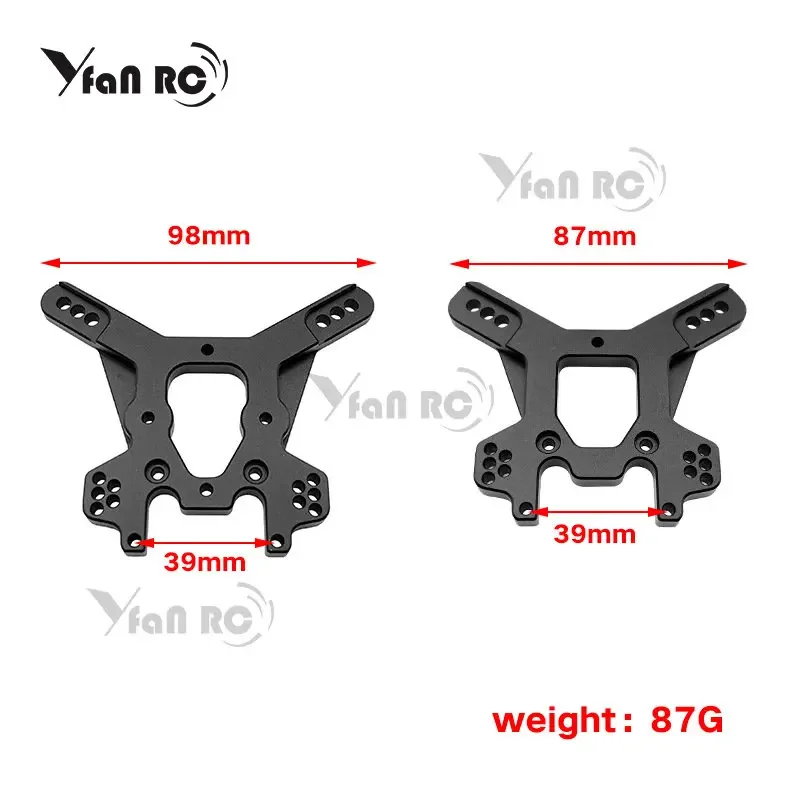 2pcs Metal Front and Rear Shock Tower TKR5428 TKR5429 TKR5401 MT410 for TEKNO ET48.3 RC Car Upgrade Parts Accessories