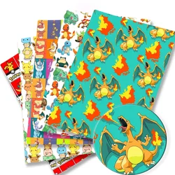 Pokemon Cartoon Fabric140*50cm Handmade Sewing Patchwork Quilting Baby Dress Home Sheet Printed Fabric Fabric Sewing Kids