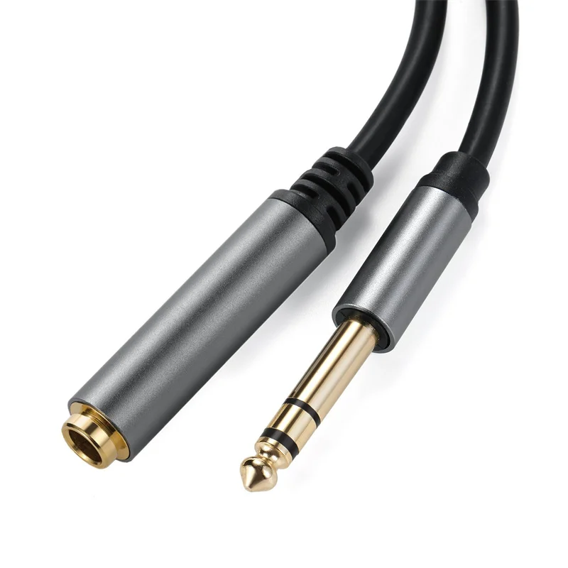 1/4 นิ้ว TRS เครื่องมือสายตรง 6.35 มม.ชายหญิงแจ็คสเตอริโอ Audio Interconnect สายไฟ 6.35 mm Balanced Line 0.3 m 1.8 m