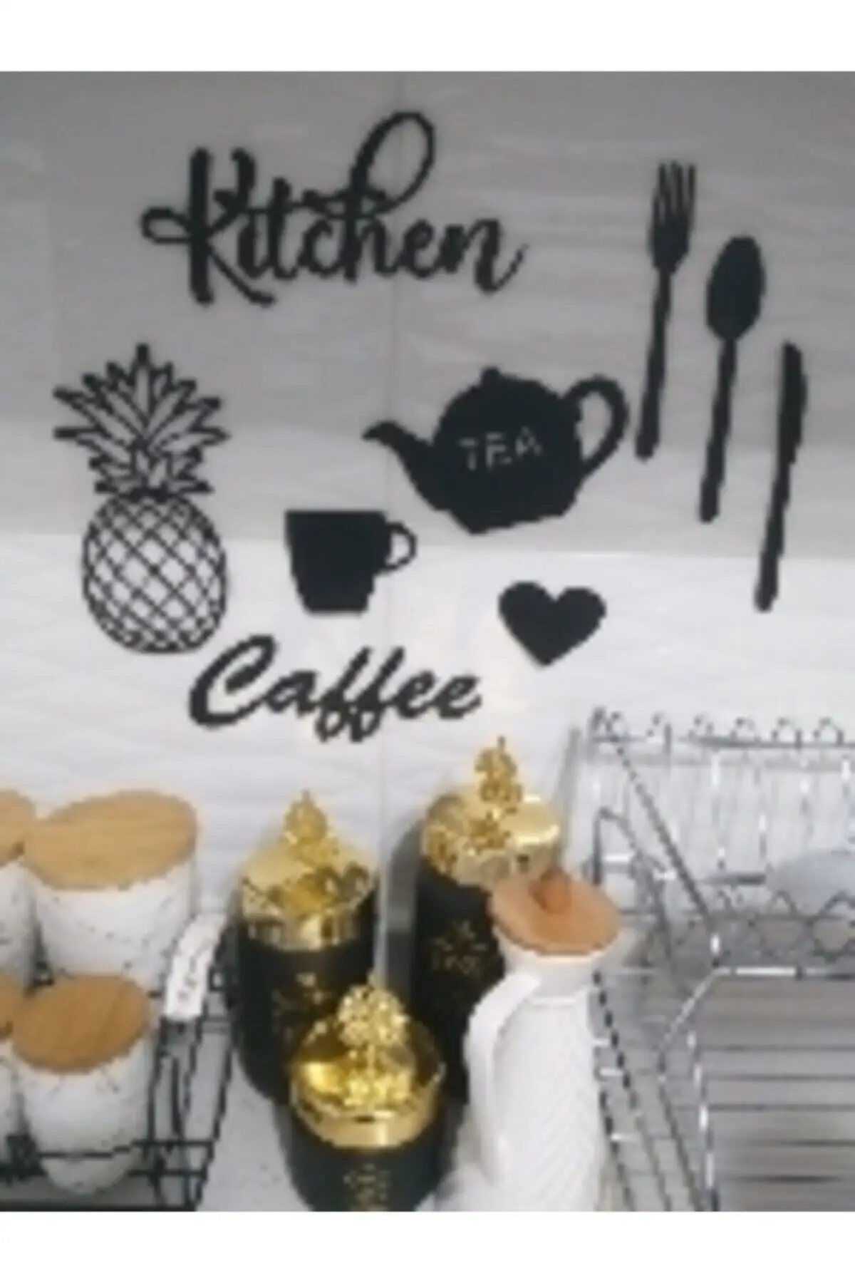 مطبخ 9 قطعة مطبخ خشب منقوش بتقنية الليزر الجدار الديكور المنتج