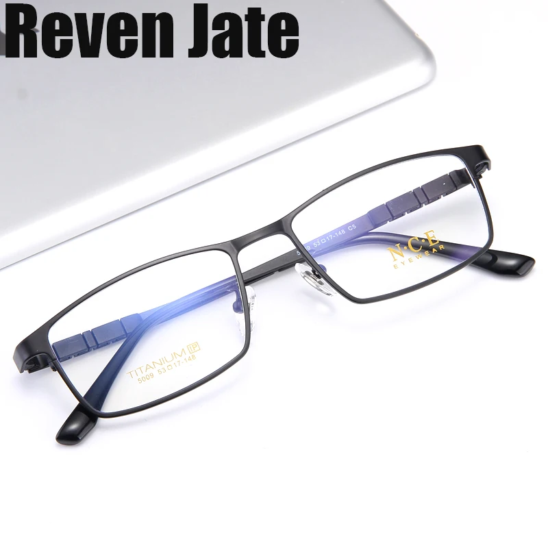 Reven Jate 5009 Optical Glasses Pure Titanium Frame Prescription Eyeglasses Rx Men or Women Glasses for Male Female Eyewear