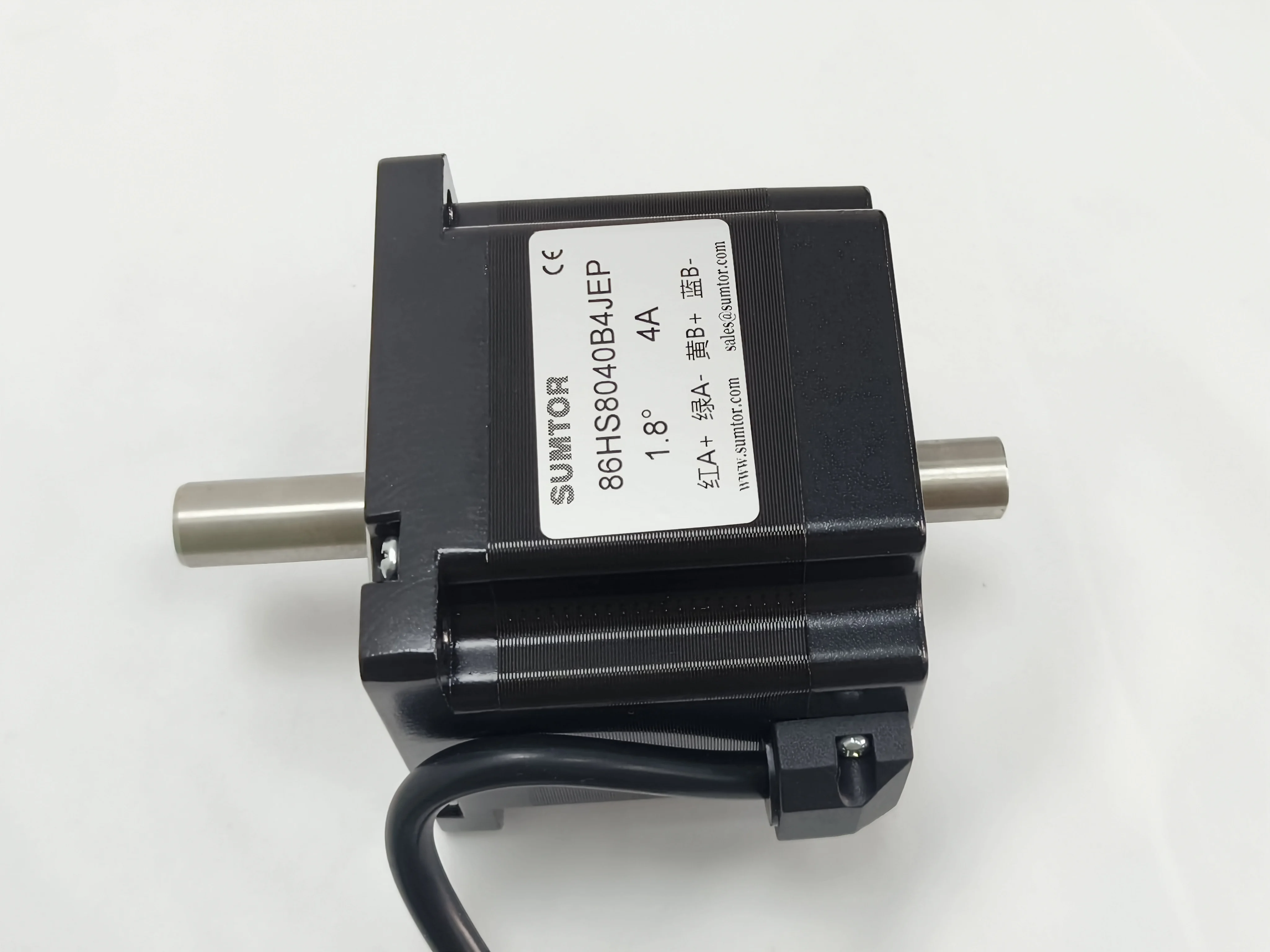 NEMA34 Dual output Shaft Stepper Motor 4N.m 4 wires Body Length 80mm CE ROHS Nema 34 Stepper Motor