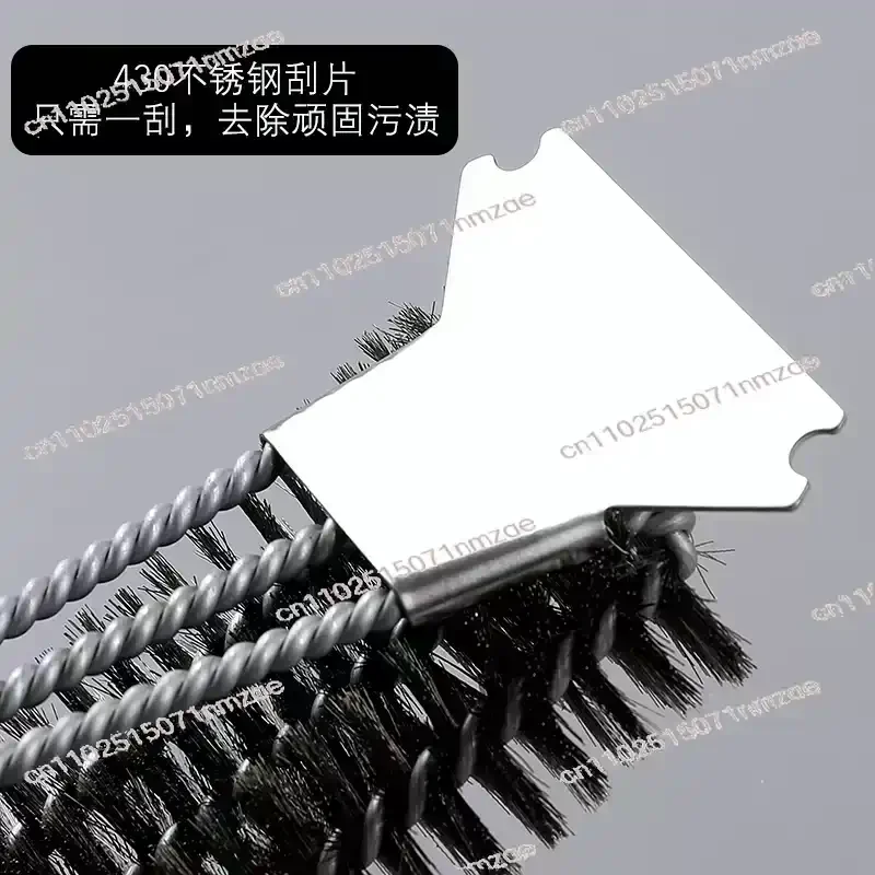 Oven Grill Cleaning Brush Wire  Bbq Tool 18inch Four-head Barbecue Cleaning Brush