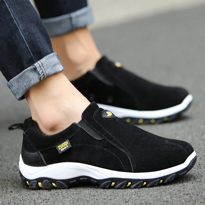 Waterproof Imitation Leather Comfortable for MenMens Casual Leather Shoes Outdoor Sports Sneakers Hiking Boots