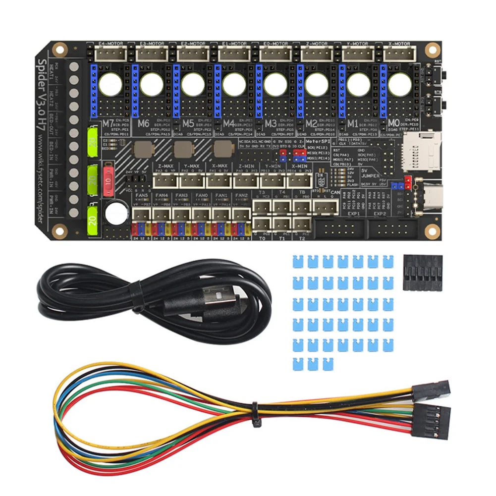 L70A Spider V3.0 H7 32 Bit MotherBoard Drive 24V/48V Power Supply Board 8 Axis TMC5160T TMC2209 High Speed for Voron