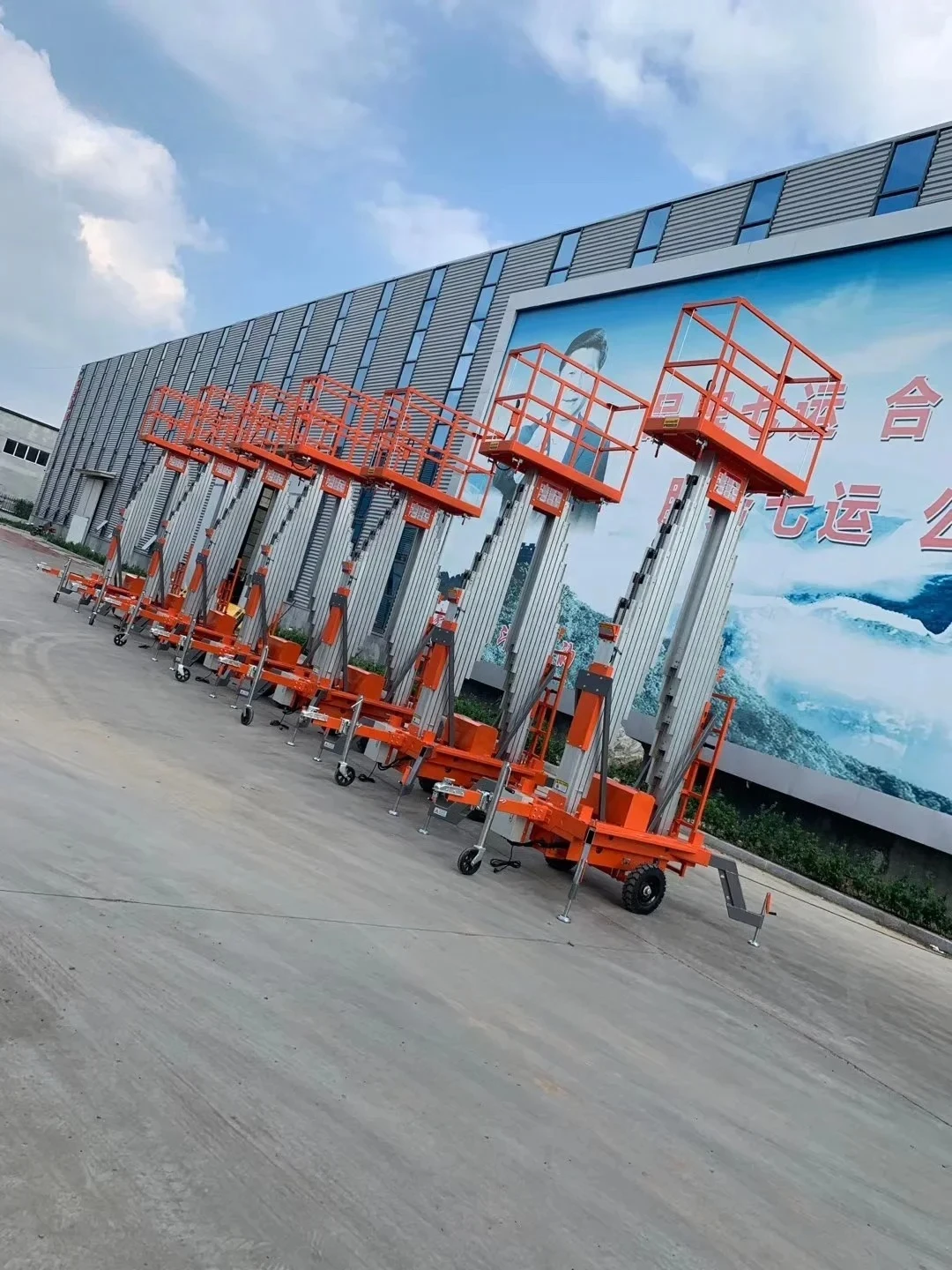 Lift Push Around Vertical Mast Lift Single Mast Aerial Work Platform Lift Table 6m 8m 10m 12m Man Chain Start