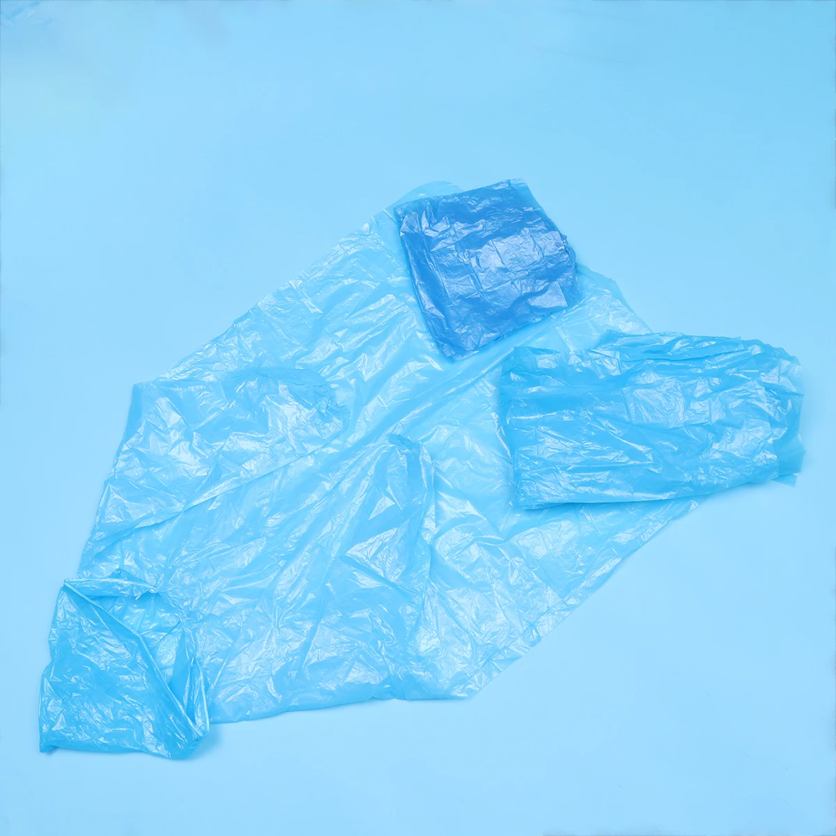 

3Pcs One Size Fits Most Adults Disposable Raincoat With Hood Windproof And Waterproof Rain Poncho For Hiking Camping Blue