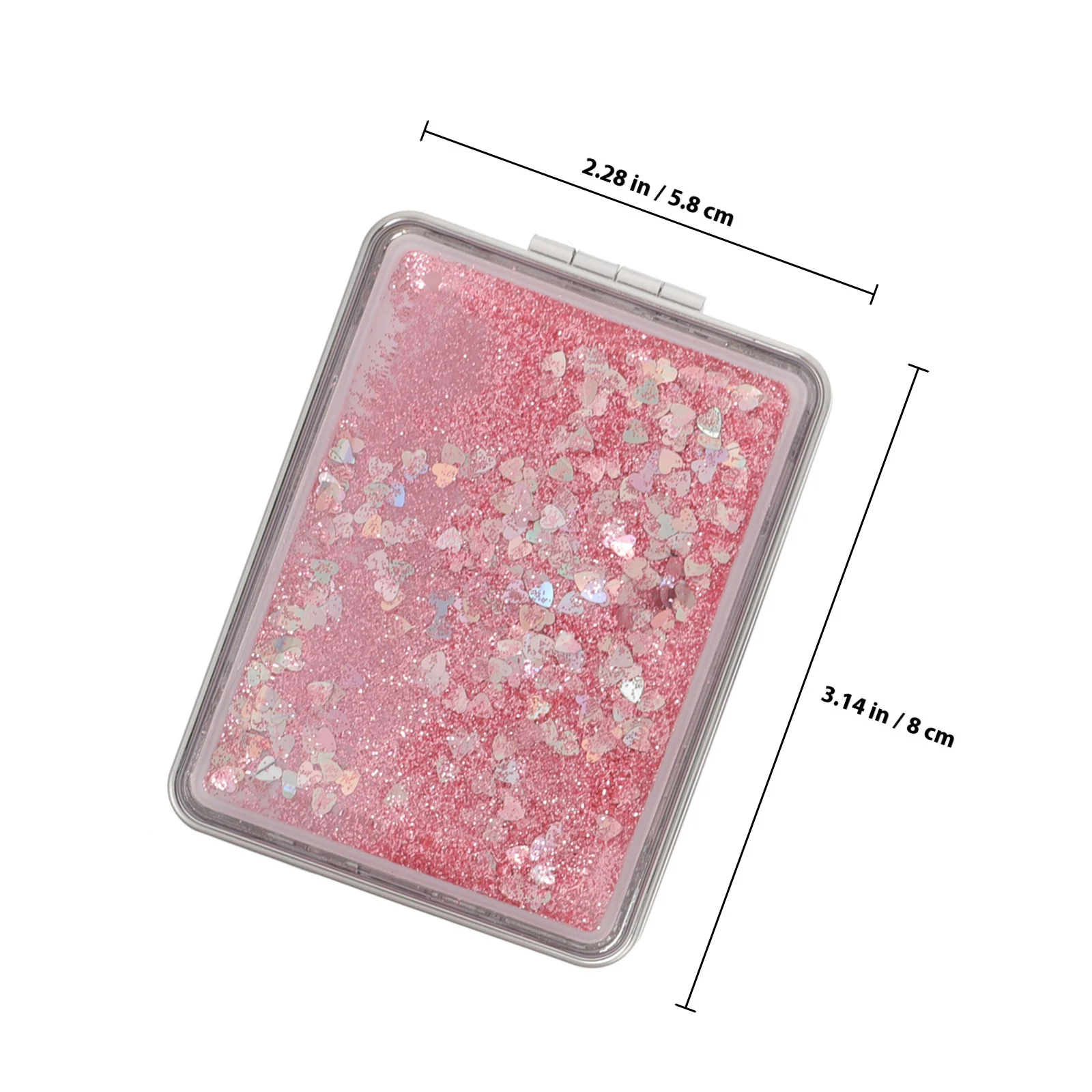 2 Stück kompakte Spiegel, tragbarer Reise-Make-up-Spiegel, kleiner Handspiegel für Frauen, Kosmetik, Geldbörse, Zubehör, dekorative Spiegel