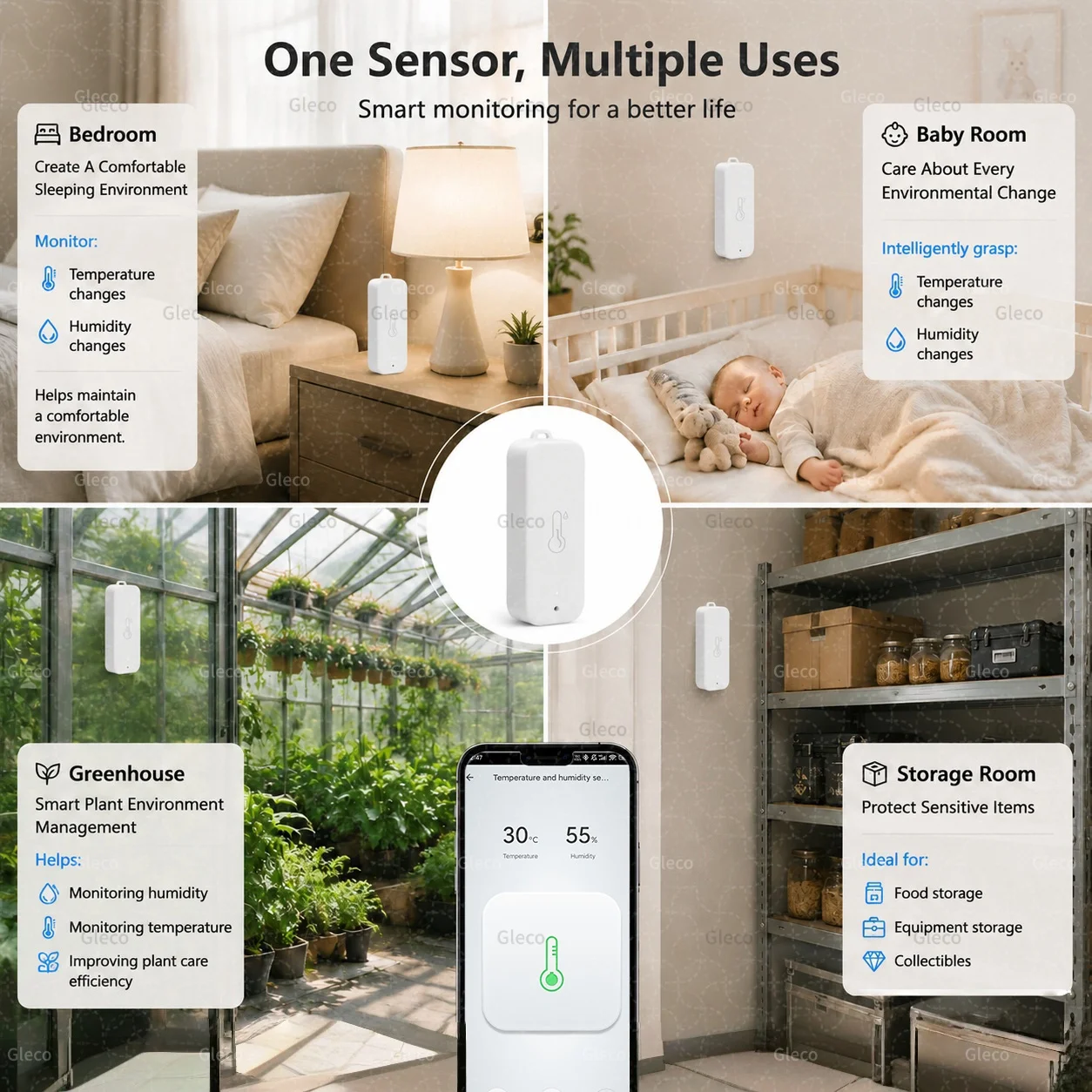 WiFi/Zigbee Smart Temperatur- und Feuchtigkeitssensor mit optionalem LCD, wasserdicht und mit Temperaturfühler, kompatibel mit TUYA 2MQTT – Detail 10