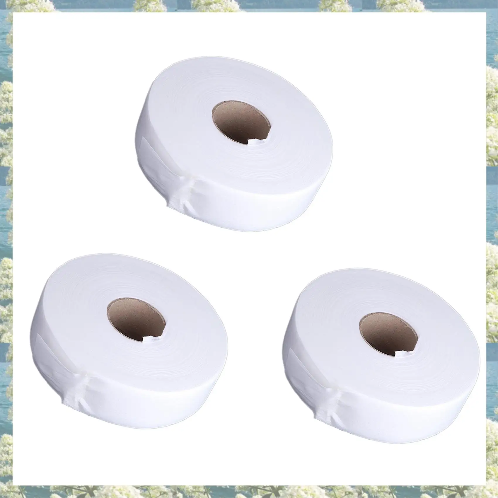 X17A 2025 NEW-3Pcs 100 Yards Depilatory Paper Hair Removal Wax Strips Nonwoven Paper Waxing Roles (White)