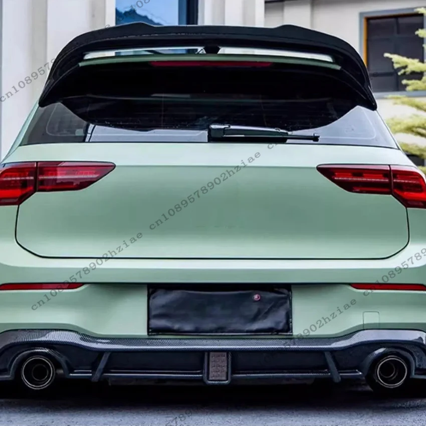 غطاء جناح سبويلر للتمديد العلوي لسيارة VW Golf MK8 MK8.5 GTI/R Clubsport 2020-2024 غطاء سبويلر للسقف الخلفي باللون الأسود اللامع