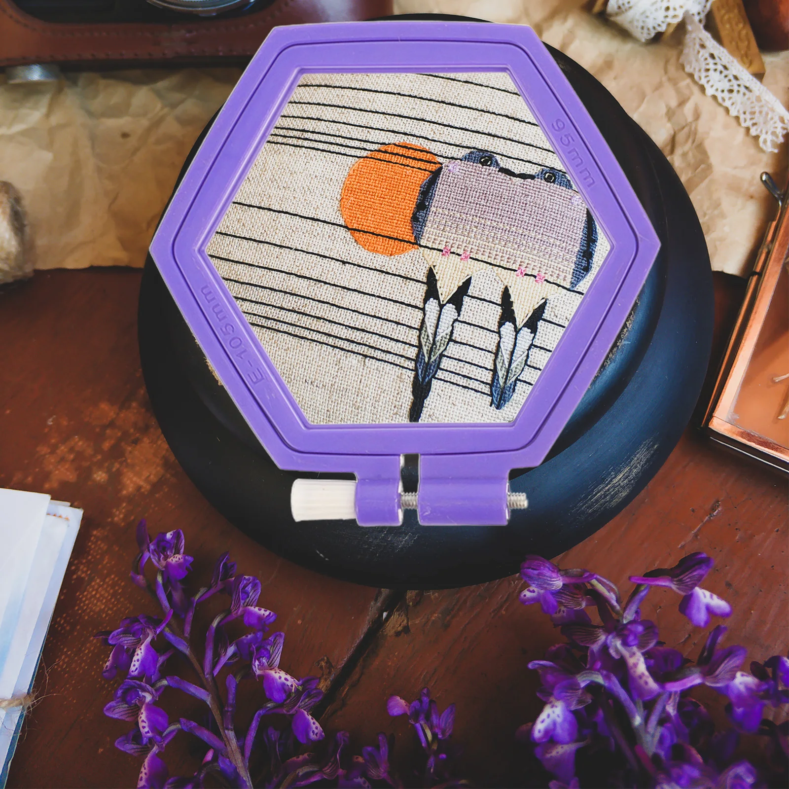 

5 Pcs Hexagonal Wire Frame Rings Ornament Embroidery Hoop Pendant Hoops for Crafting Abs Mini Small Frames Diy