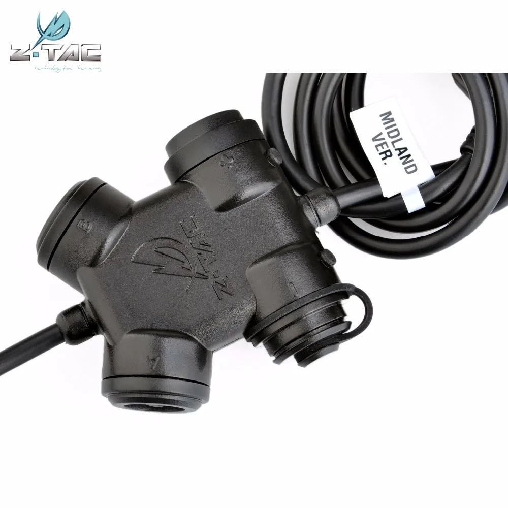 Imagem -06 - Ztac-z Tactical Airsoft Headphone Acessórios Silencer Headconjunto Rádio Ptt Adaptador Z130