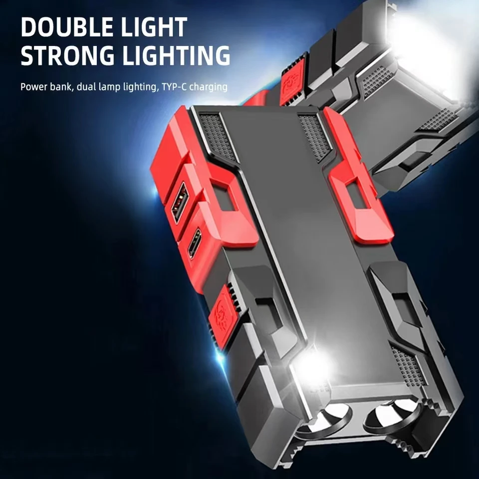 Dual Core High-intensity Flashlight Portable High-Power Multifunctional Emergency Lighting Emergency Mobile Power Bank Lamp