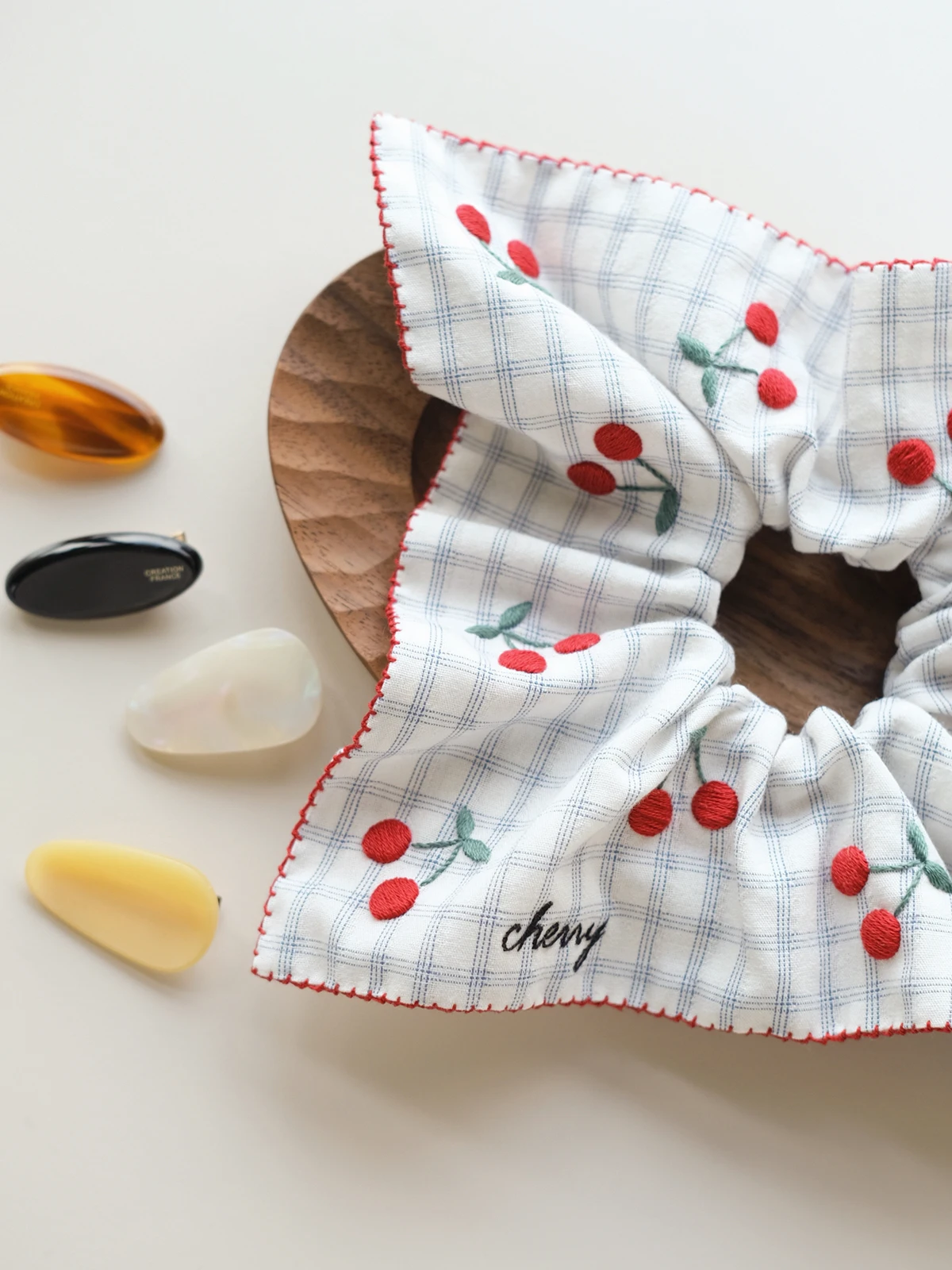 

Летний набор для рукоделия: большие квадратные резинки для волос с вышивкой, эластичные тканевые резинки-шнурки, материалы для аксессуаров для волос, бренд NUKUMORI