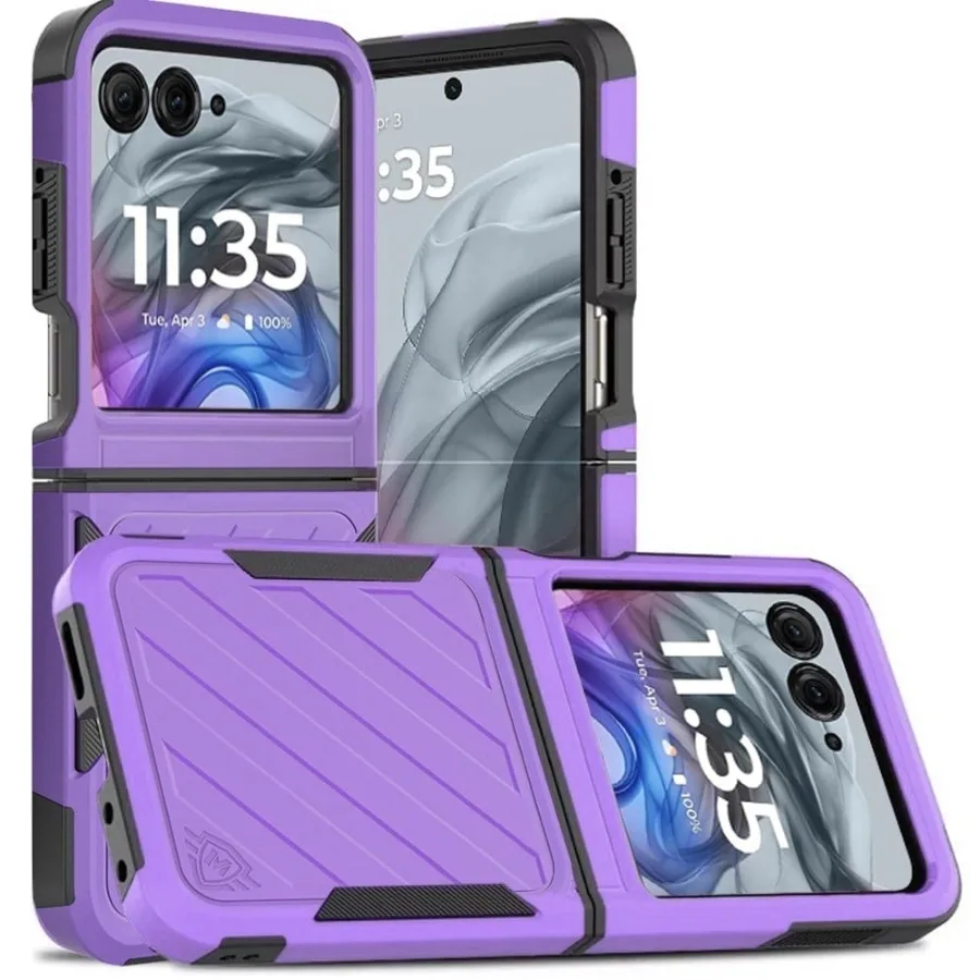 

for Motorola Razr 2026/2025/2024 Phone Case, [Military Grade] Noble Lined Shockproof Dual Layer Hybrid Protective Cover for Mot