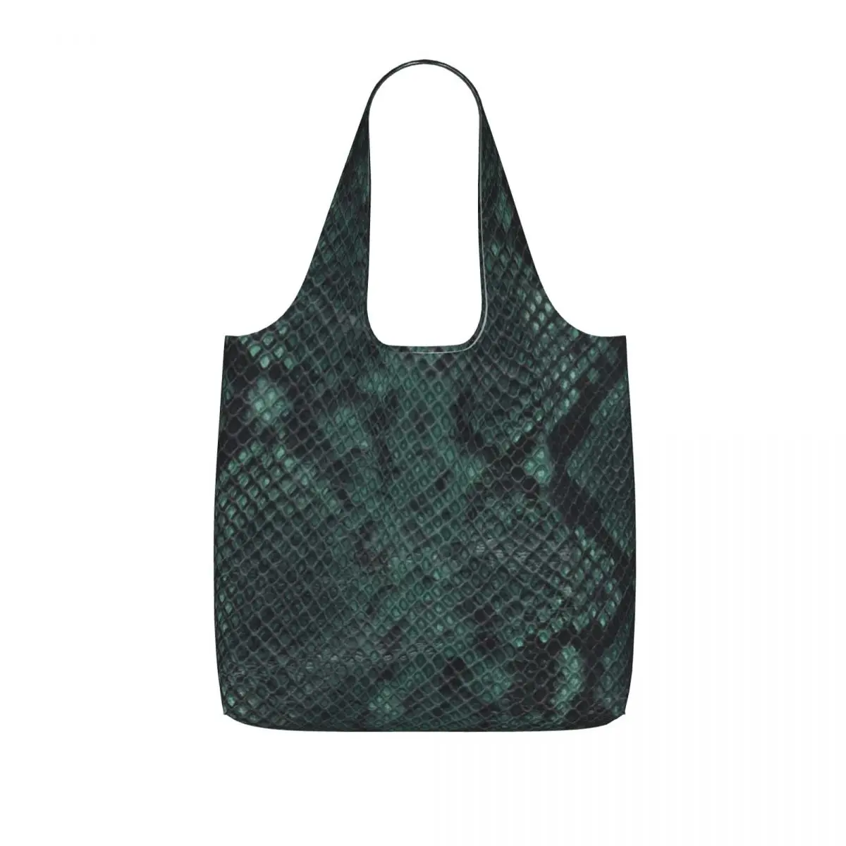 Snake Skin Reptile Shopping Tote Bag Canvas Large Capacity Shoulder Bags Shopper Grocery Handbag for Women