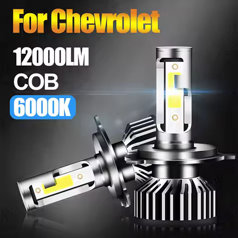H4 H7 H11 LED Headlight Bulbs H1 H8 H9 H13 9004 9005 9006 9007 High or Low Beam 12000LM 6000K For Chevrolet Onix Cruze Captiva