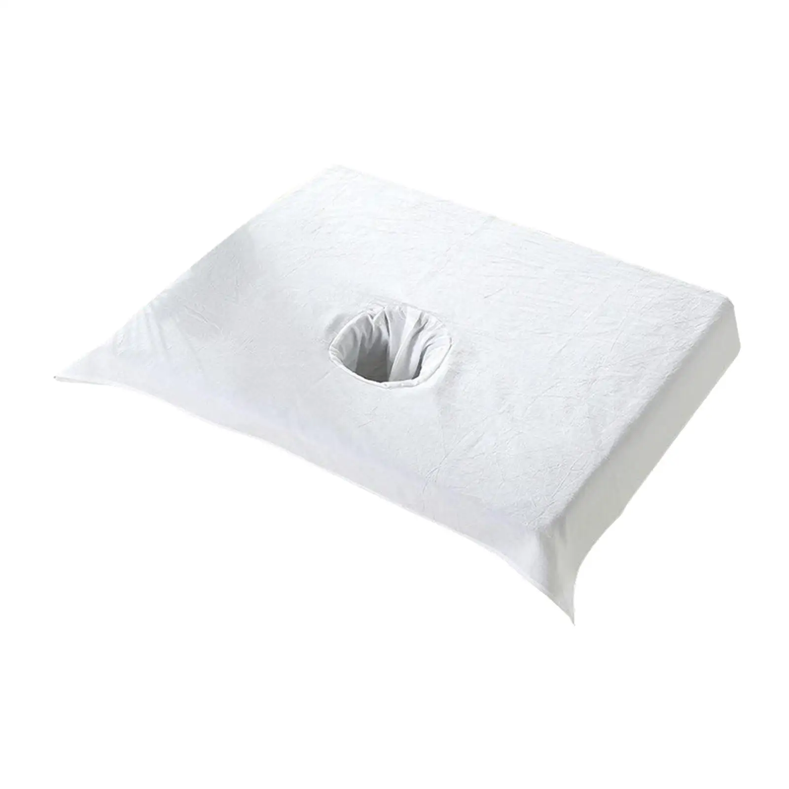 Cotton Beauty Bed Sheet Cover with Face Hole Towel for Spa Salon Massage Table 50x70cm Durable Comfortable Head Spa Pad