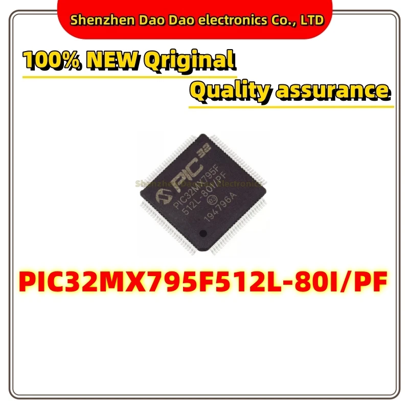 

PIC32MX795F512L-80I/PF PIC32MX795F512L-80I PF TQFP-100 32-bit microcontroller chip new original