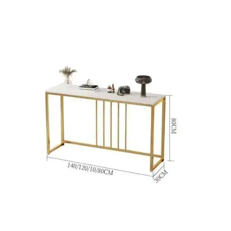 Afbeelding 6: Lichte luxe entree veranda tafel Nieuwe Chinese woonkamer banktafels tegen de muur Gangconsoletafels Ijzeren smalle tafel