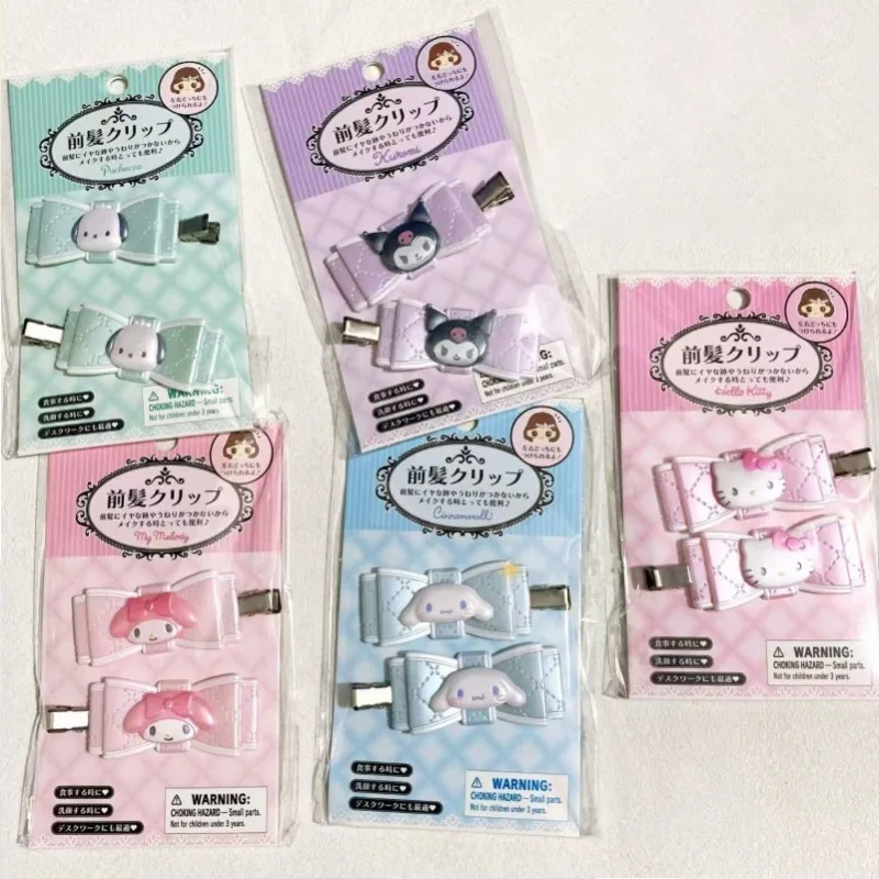 Kawaii My Melody Hairpins Anime Cinnamoroll Kuromi Hair Clips Cute Girls Headwear Ornaments Women Hair Ornaments Gift